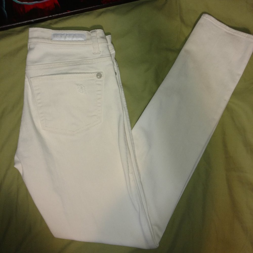 Rock & Republic Women's Straight Leg Jeans - Cream